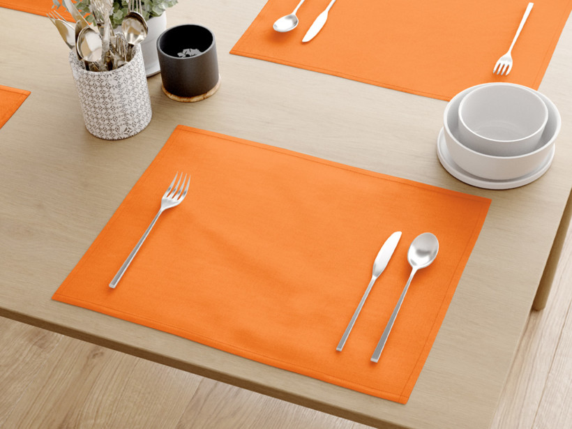 Prestieranie na stôl 100% bavlnené plátno - oranžové - sada 2ks