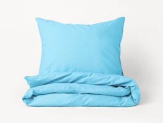 Francúzske bavlnené posteľné obliečky - svetlo modré