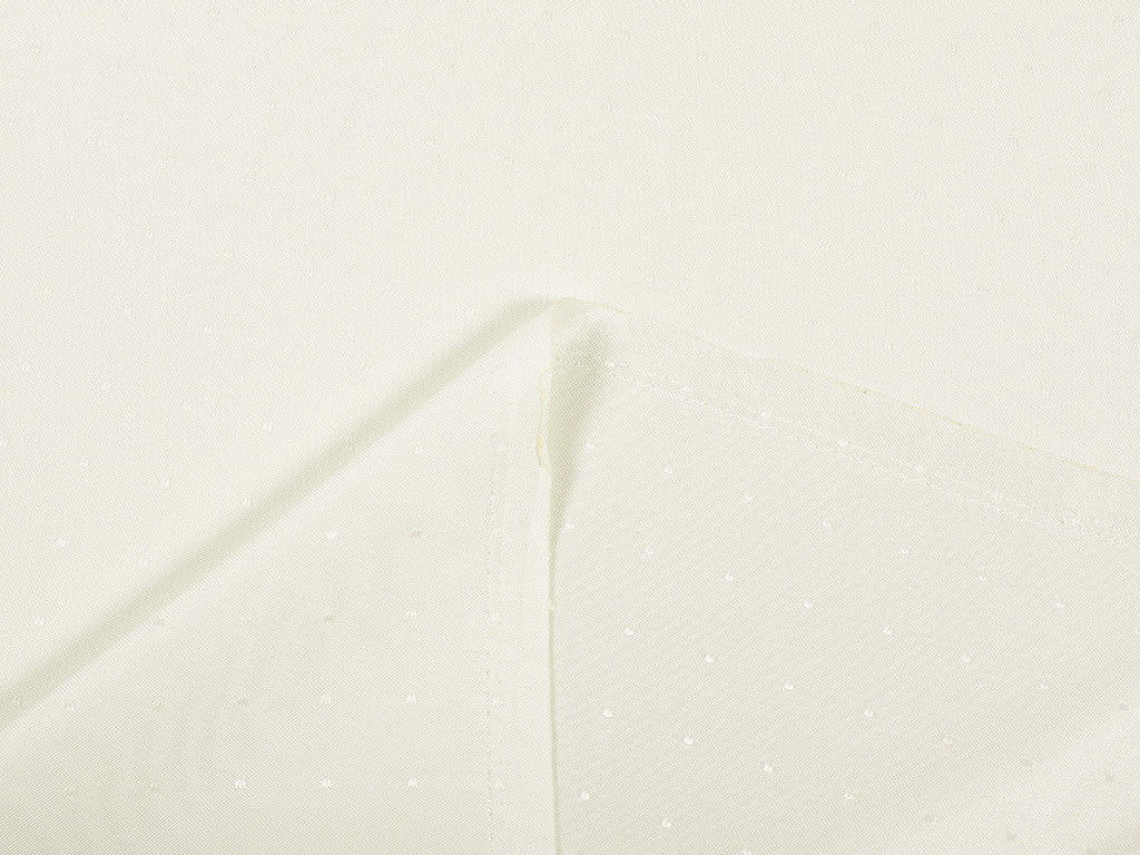 Teflónová látka na obrusy - vanilková s lesklými štvorčeky