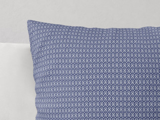 Bavlnená obliečka na vankúš - vzor geometrické tvary na tmavo modrom