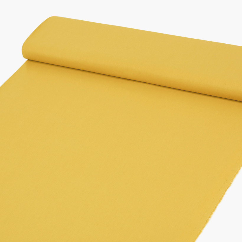 Bavlnená jednofarebná látka - plátno Suzy - medovo žltá