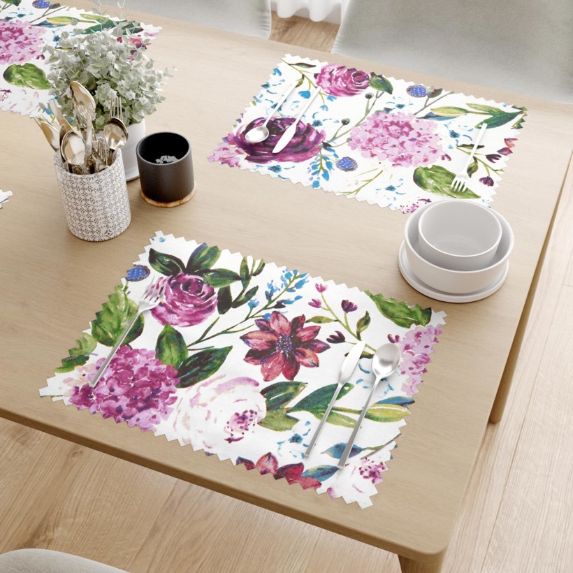 Prestieranie na stôl teflónové - motív fialových hortenzií - sada 2ks