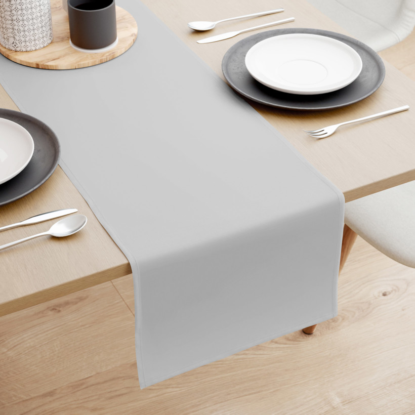 Behúň na stôl 100% bavlnené plátno - svetlo sivý