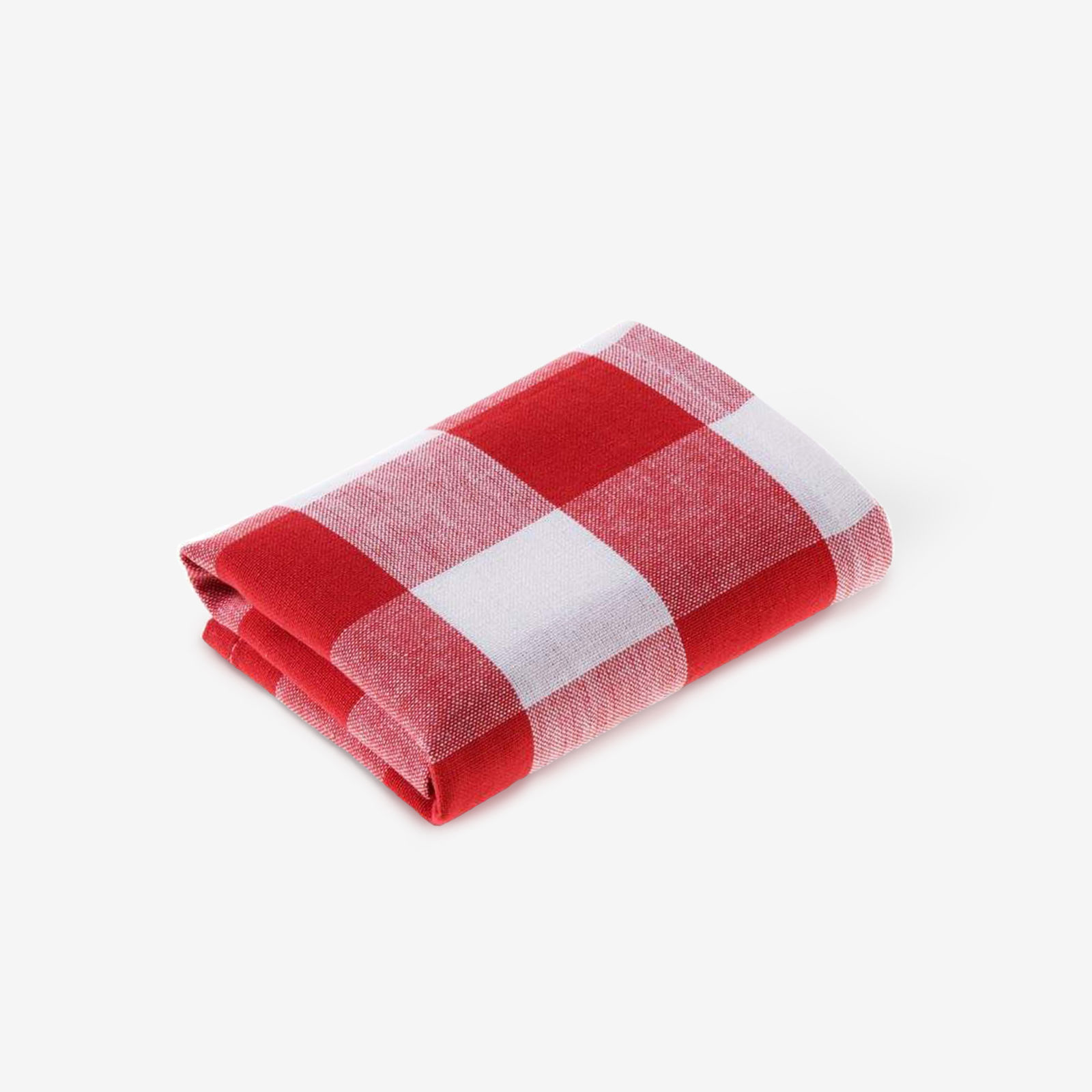 Kuchynská bavlnená utierka - veľké červeno-biele kocky