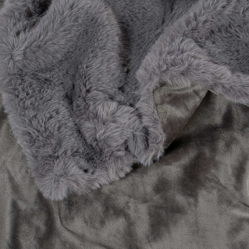Luxusná deka z mikrovlákna - tmavo sivá