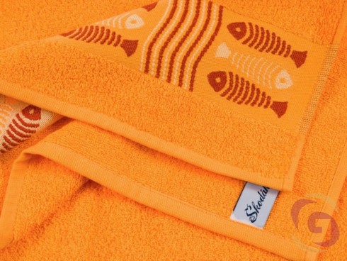 Froté uterák / osuška oranžový - detail 2
