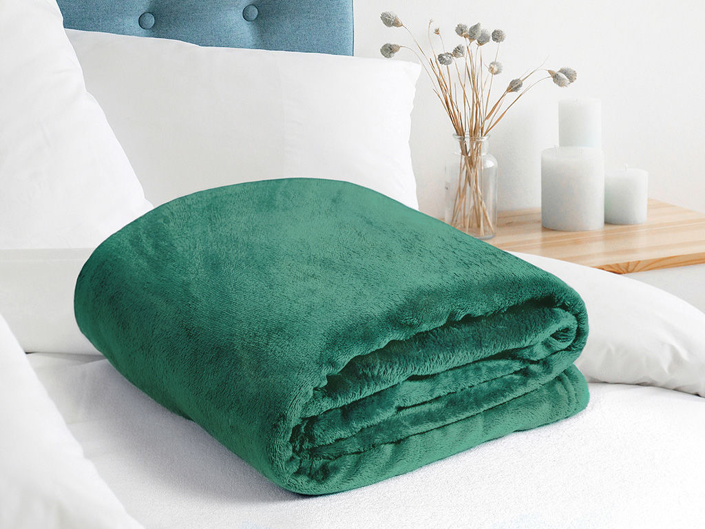 Kvalitná deka z mikrovlákna - zelená