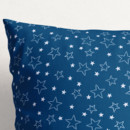 Bavlnená obliečka na vankúš - biele hviezdičky na modrom