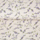 Bavlnený krep - levandule na krémovom - metráž š. 145 cm