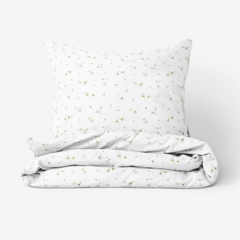 Bavlnené posteľné obliečky - drobné kvetinky na bielom
