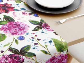 Teflónový behúň na stôl - motív fialových hortenzií