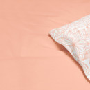 Bavlnené posteľné obliečky Duo - veľké lososové mandaly s lososovou