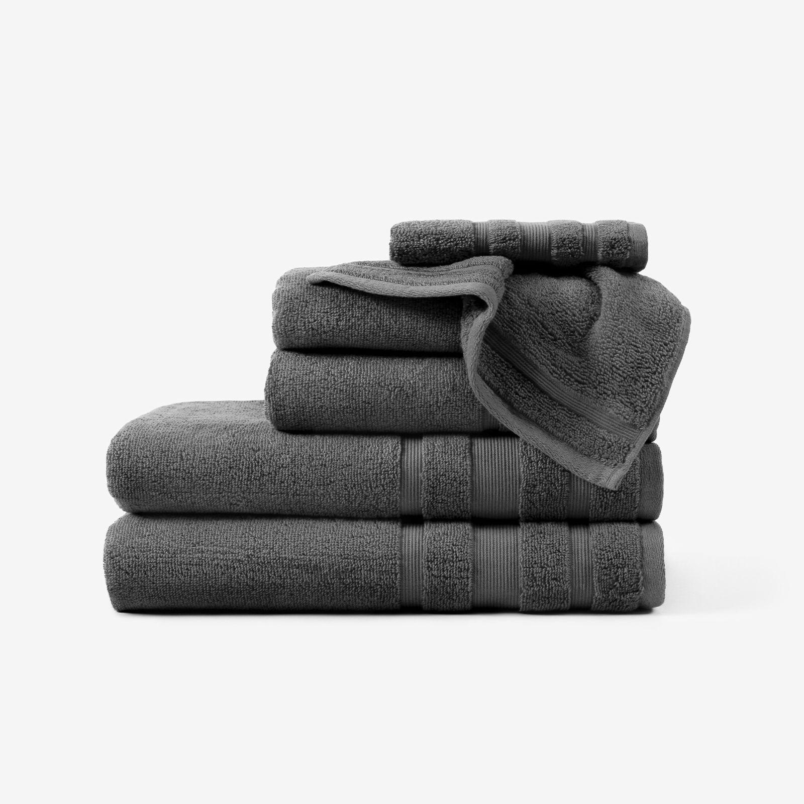 Hebký uterák z organickej bavlny - tmavo sivý