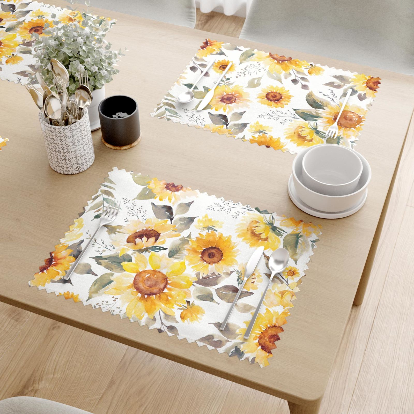 Prestieranie na stôl teflónové - kvety slnečnice - sada 2ks