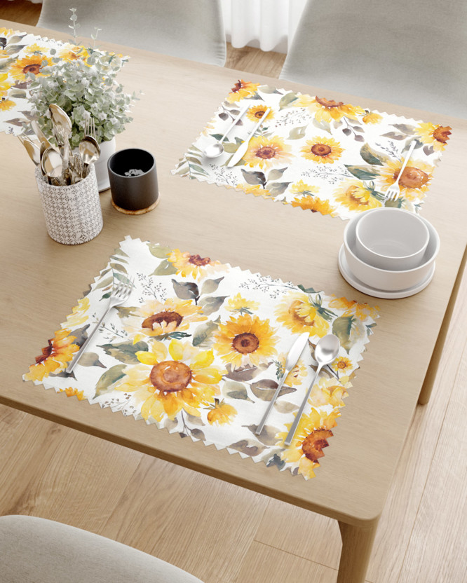 Prestieranie na stôl teflónové - kvety slnečnice - sada 2ks