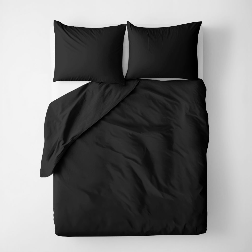 Bavlnené posteľné obliečky - čierne