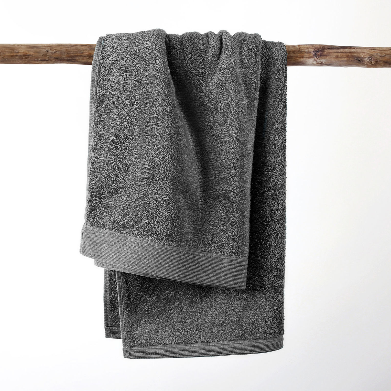 Modalový uterák/osuška s prírodným vláknom - tmavo sivý
