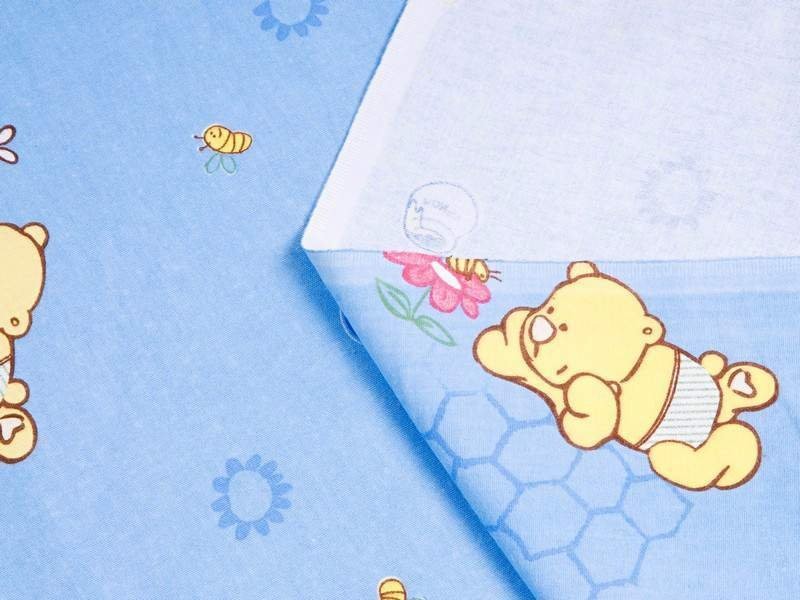 Bavlnené plátno - medvedíci na modrom
