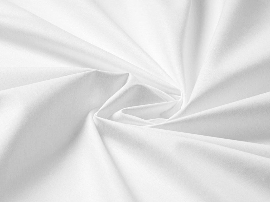 Bavlnená jednofarebná látka - plátno Suzy - biela