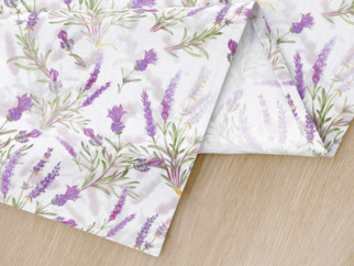 Oválny bavlnený obrus - levandule z Provence
