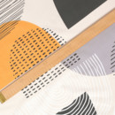 Bavlnené plátno Simona - farebné abstraktné tvary - metráž š. 220 cm