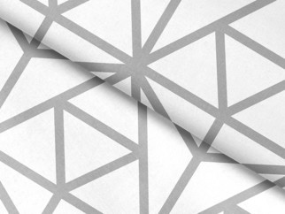 Bavlnené plátno SIMONA - vzor 259 sivé geometrické tvary na bielom - metráž š. 160cm