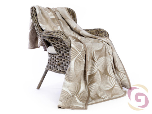 Luxusná deka z bavlny vzor vejáre