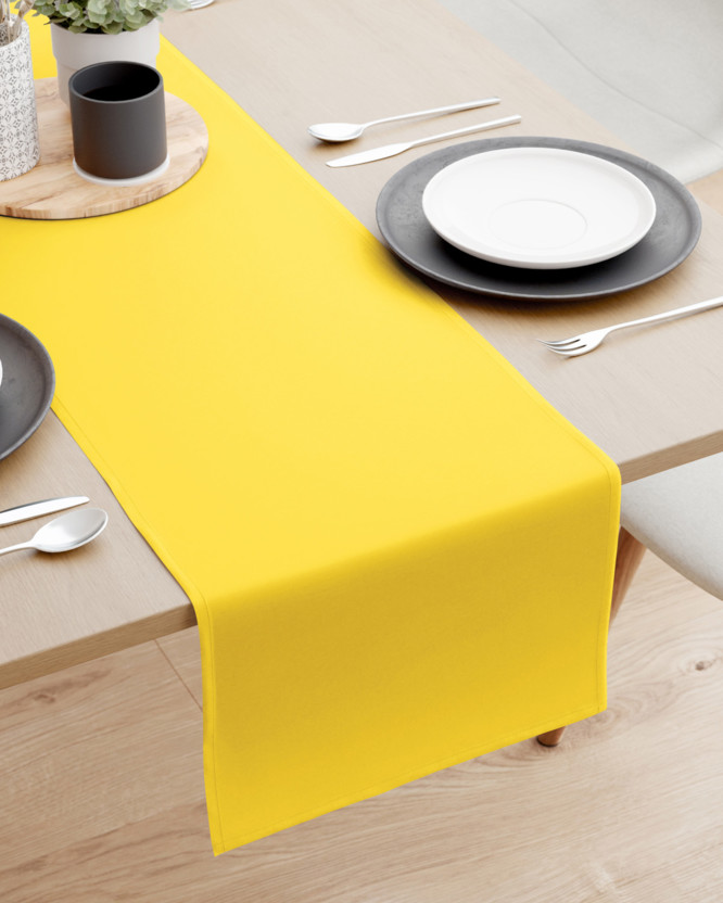 Veľkonočný behúň na stôl 100% bavlnené plátno - žltý