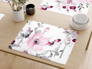 Prestieranie na stôl 100% bavlnené plátno - kvety sakury - sada 2ks