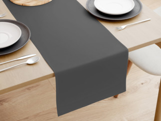 Bavlnený behúň na stôl - tmavo sivý