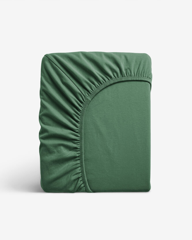 Jersey elastická plachta - tmavo zelená