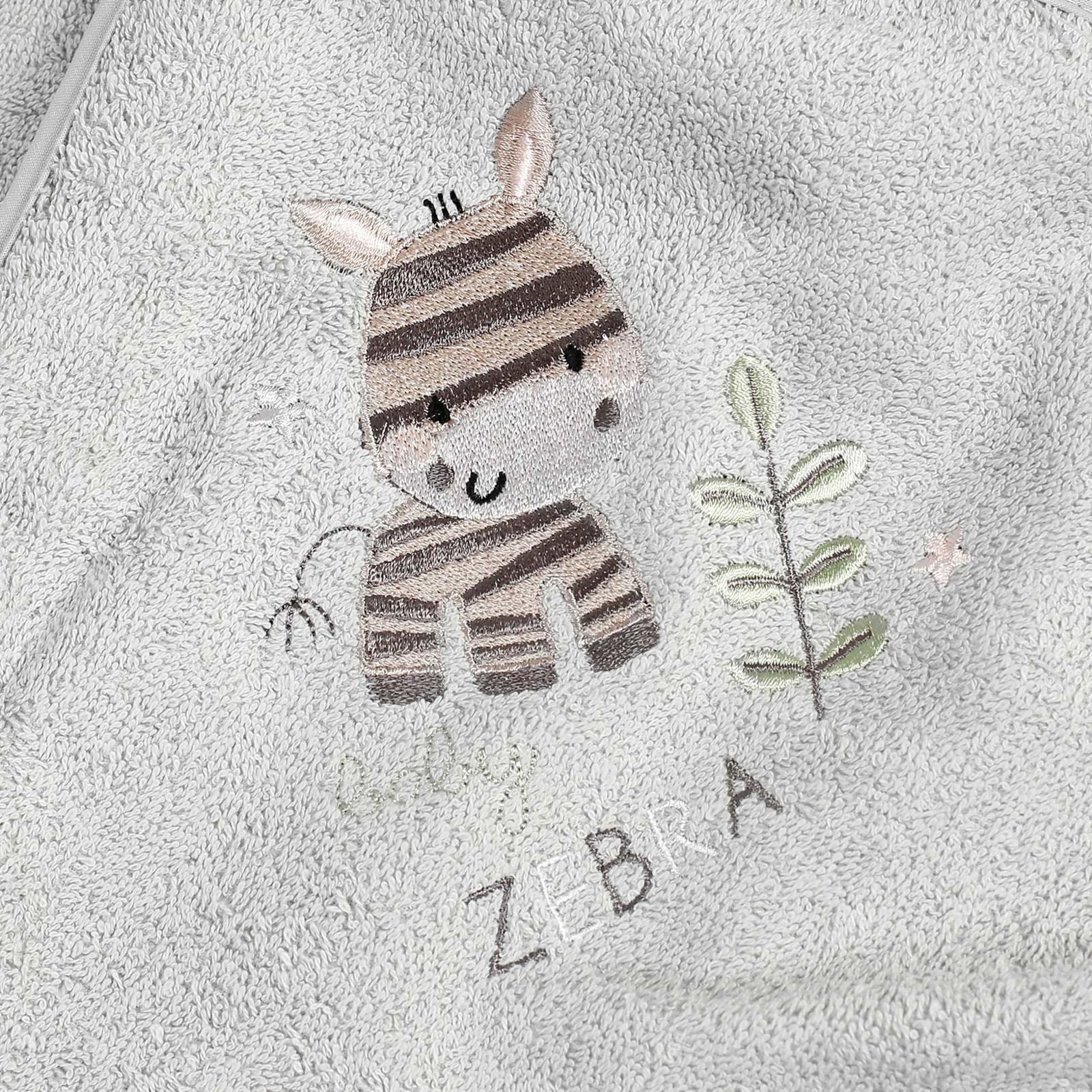 Detský froté uterák Lili 30x50 cm sivý - zebra