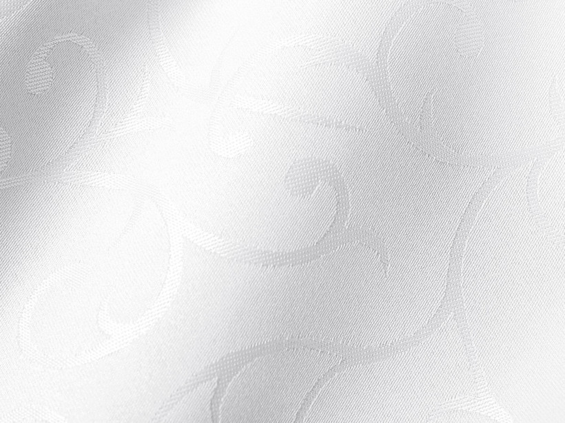 Dekoračná látka s teflónovou úpravou - biela perokresba