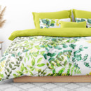 Bavlnené posteľné obliečky Duo - eukalyptus s limetkovou