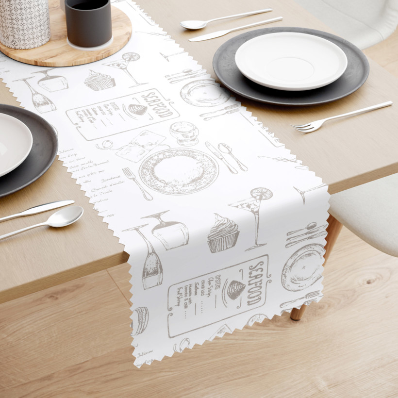 Behúň na stôl teflónový - kuchynský riad na bielom