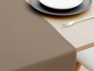 Bavlnený behúň na stôl - hnedý