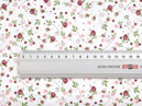 Bavlnené plátno SIMONA - vzor 385 červené ružičky na bielom - metráž š. 145cm