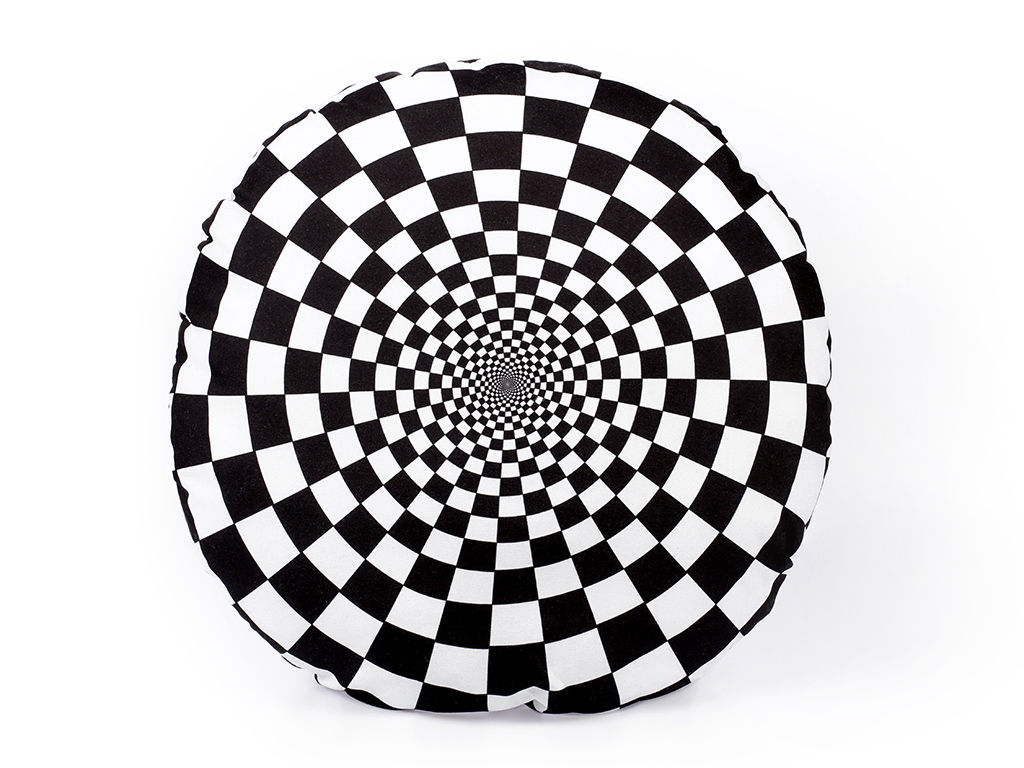 Detský vankúšik - čierno-biela šachovnice