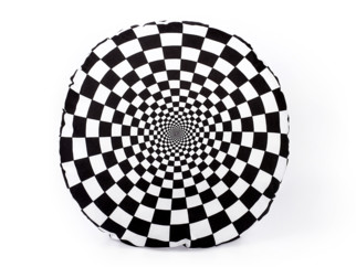 Detský vankúšik - vzor čierno-biela šachovnice