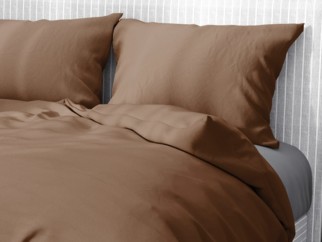 Bavlnené posteľné obliečky - HNEDÉ