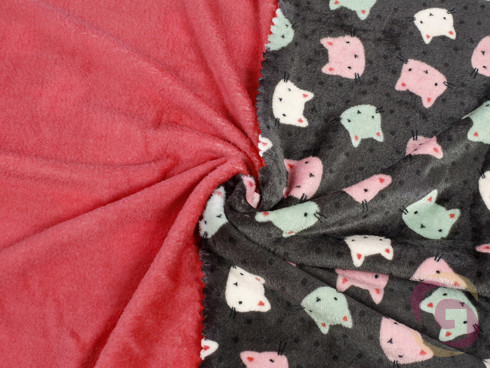 Kvalitná detská deka z mikrovlákna - vzor mačky