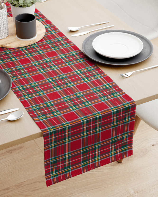 Vianočný behúň na stôl Loneta - veľké červené káro