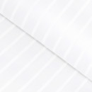 Damašek Atlas Gradl - tenké a široké biele prúžky so saténovým leskom - metráž š. 285 cm