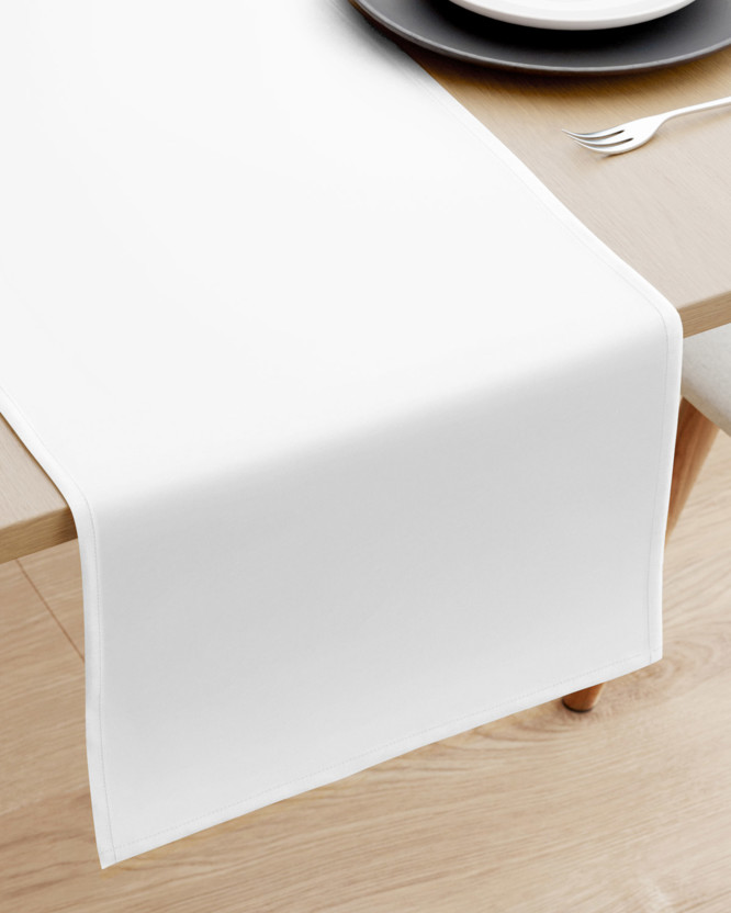 Behúň na stôl 100% bavlnené plátno - biely