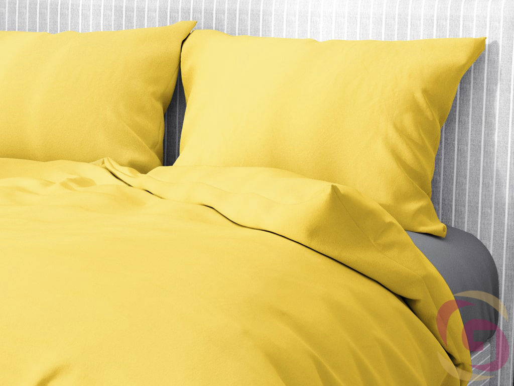 Bavlnené posteľné obliečky - ŽLTÉ