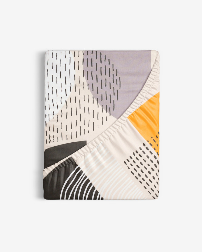 Bavlnená napínacia plachta - farebné abstraktné tvary