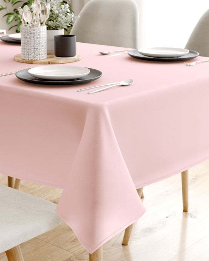 Hranatý obrus 100% bavlnené plátno - púdrovo ružový