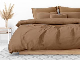 Bavlnené posteľné obliečky - hnedé