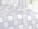 Krepové posteľné obliečky - vzor 675 sivé a biele štvorce