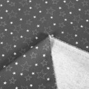 Bavlnené plátno SIMONA - vzor X-17 biele hviezdičky na sivom - metráž š. 150cm